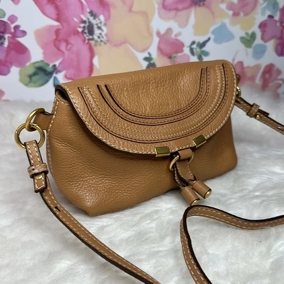 💯Authentic  CHLOE Calfskin Small Marcie Crossbody Bag🍀 - Picture 8 of 17